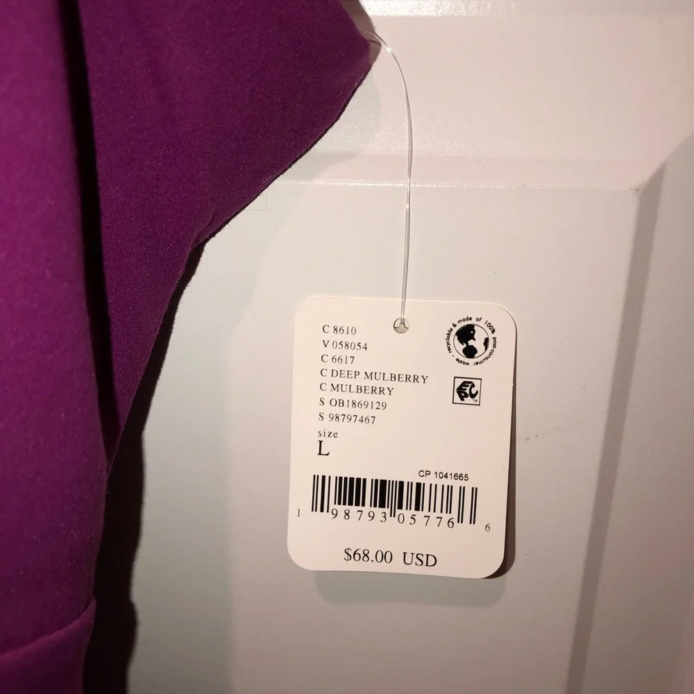 New Free People FP Movement Never Better Mulberry Long Tank Top Bra Shirt sz L - Picture 6 of 7